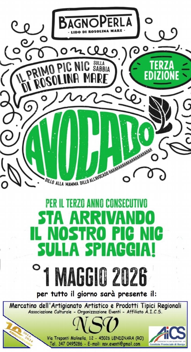 Avocado - il Primo Pic Nic sulla Spiaggia