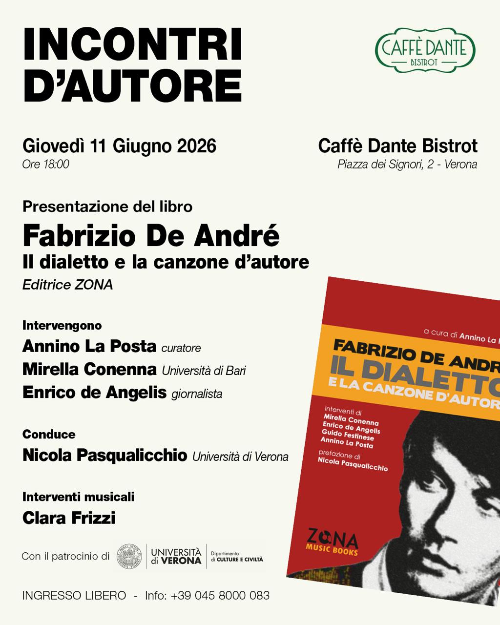 DE ANDRÉ E LA CANZONE D'AUTORE AL CAFFÈ DANTE