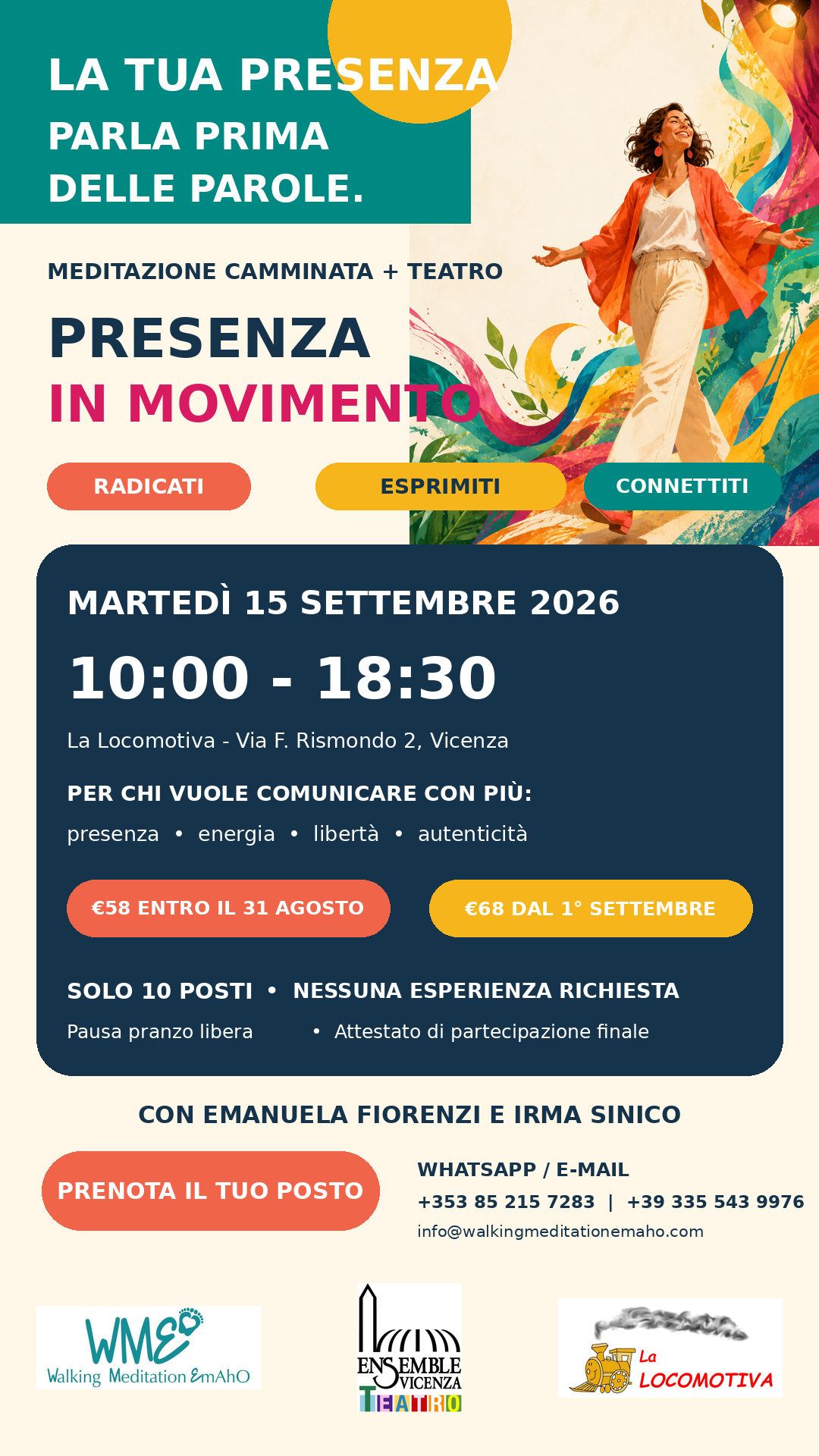"PRESENZA IN MOVIMENTO” Workshop