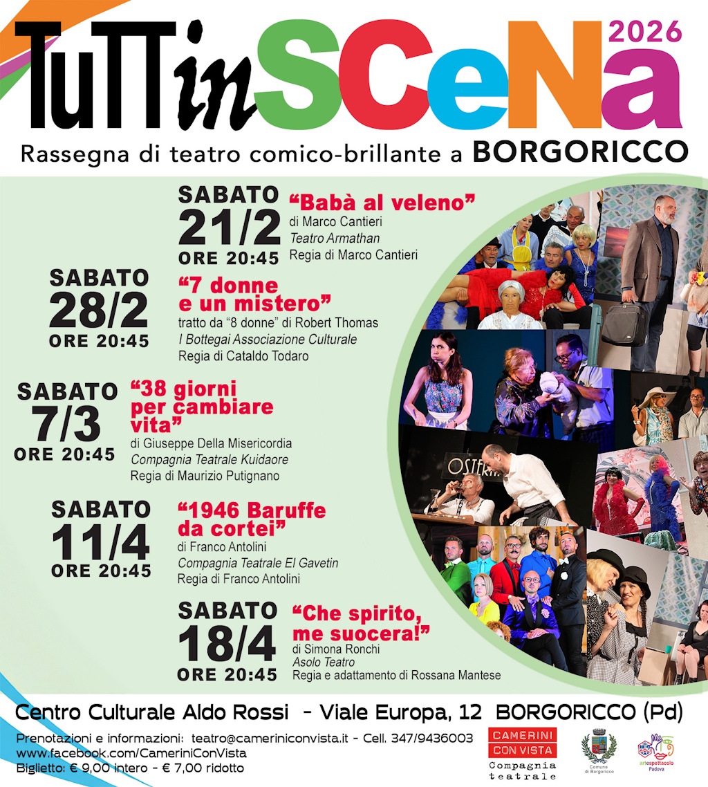 TuTTinSCeNa 2026 - Rassegna di teatro Comico-Brillante a Borgoricco