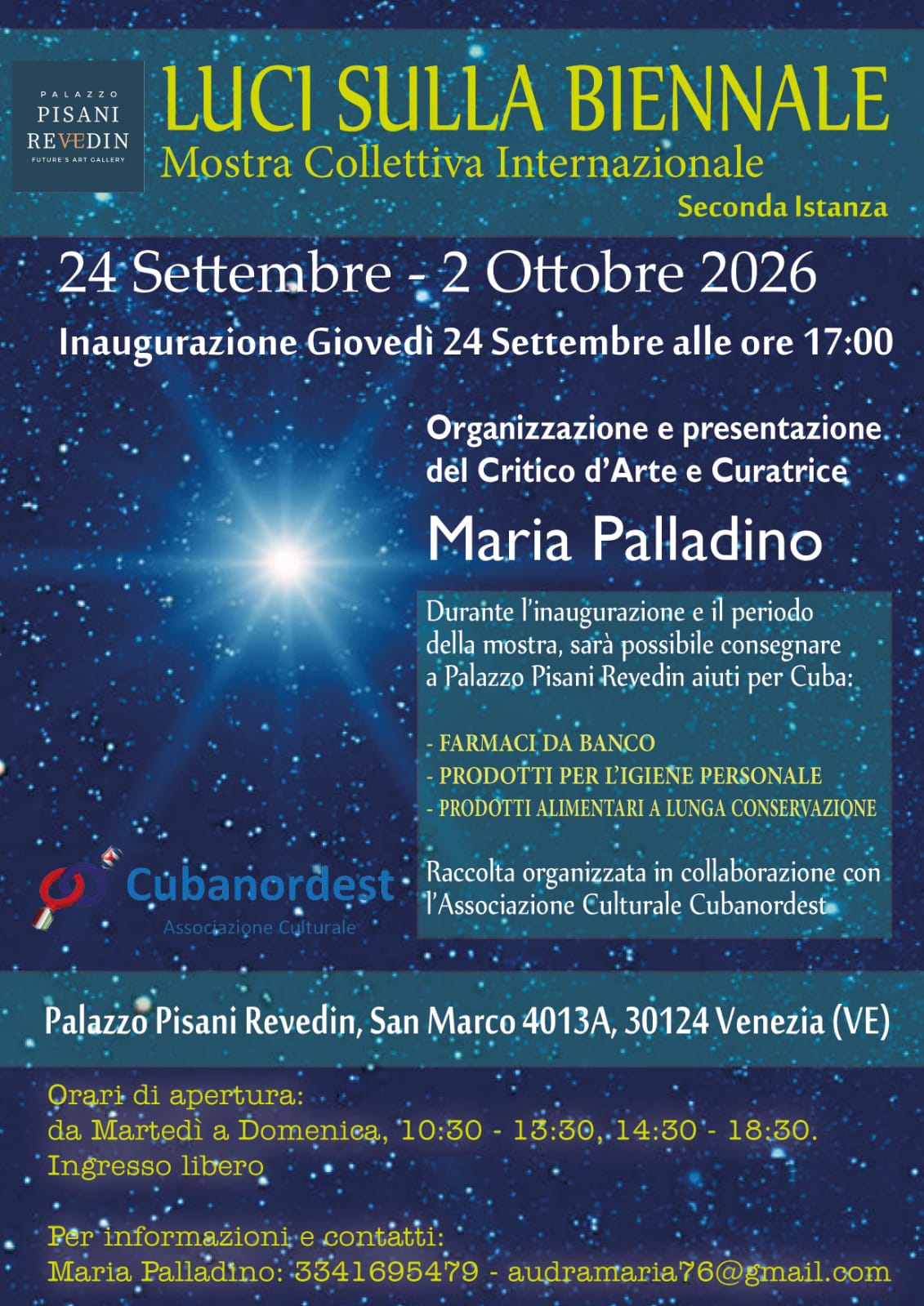 Mostra Collettiva Internazionale “Luci sulla Biennale” - Seconda istanza
