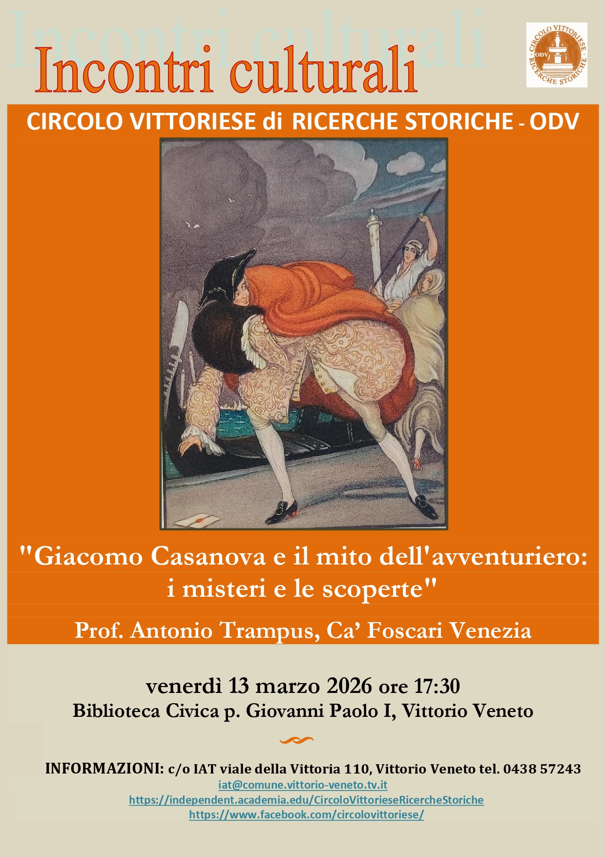 "Giacomo Casanova e il mito dell'avventuriero:  i misteri e le scoperte"