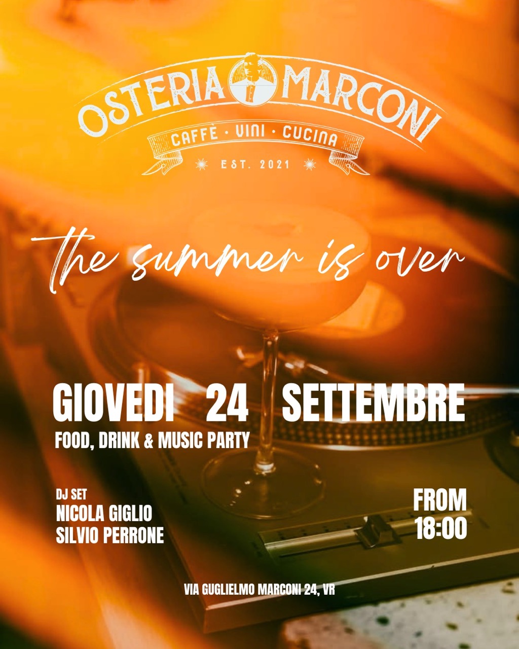The Summer is Over – Food, Drink & Music Party