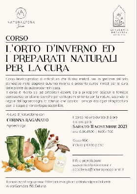 L’orto d’inverno ed i preparati naturali per la cura, il corso al via presso Naturalpina Dolomiti a Belluno